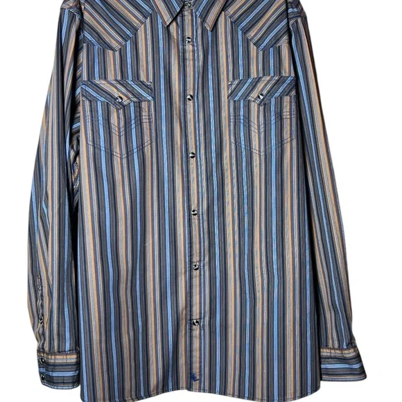 Cody James Authentic Western Apparel Men's Striped Casual Button-Down Shirt - Picture 5 of 11